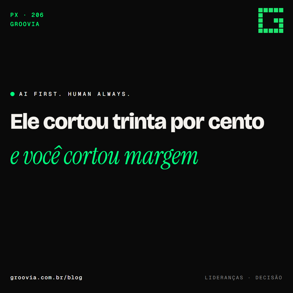 O concorrente baixou o preço porque automatizou: e agora