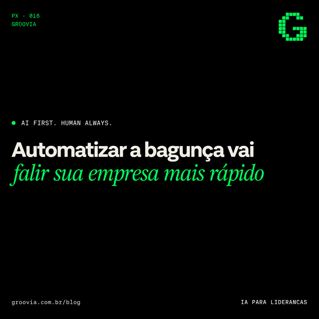 A maior mentira de 2026 não é "a IA vai te substituir". É "a IA vai salvar a sua empresa".