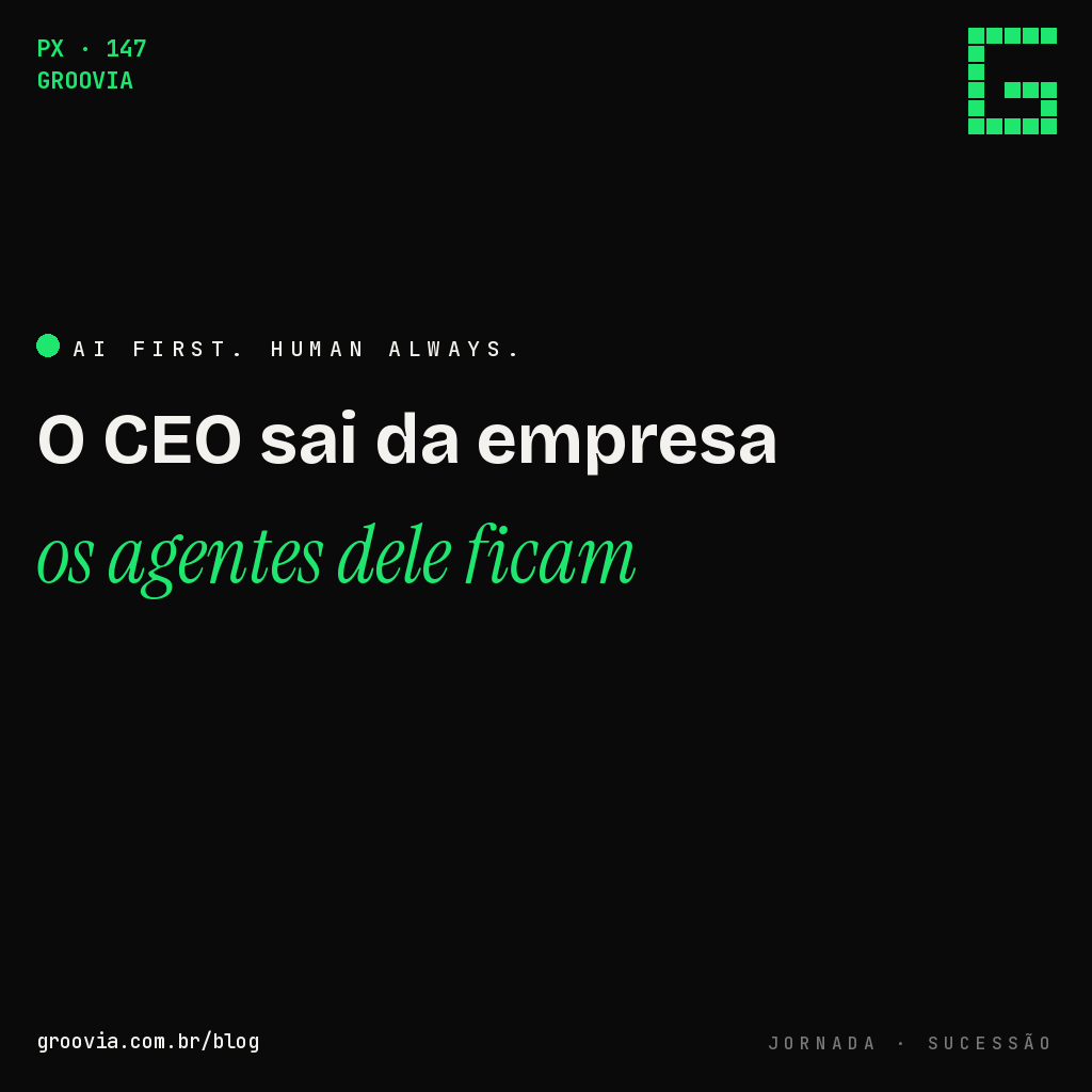 O plano de sucessão do CEO esquece um detalhe: quem herda os agentes de IA dele