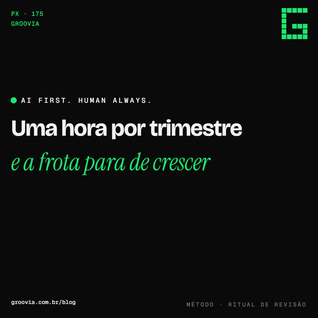 A revisão trimestral de agentes: o ritual que sustenta a escala