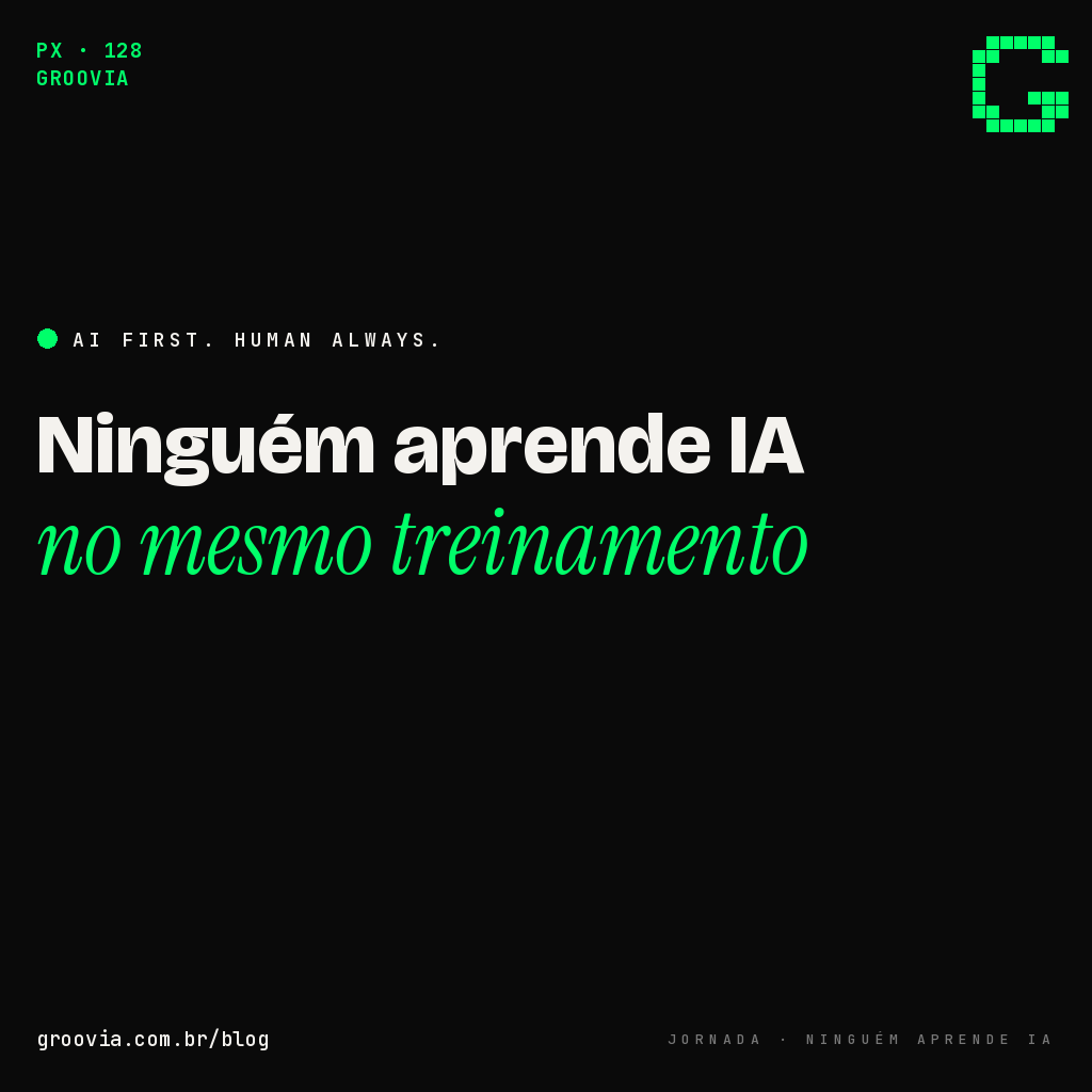 Trilha de letramento em IA por nível: conselho, diretoria, gerência e operação