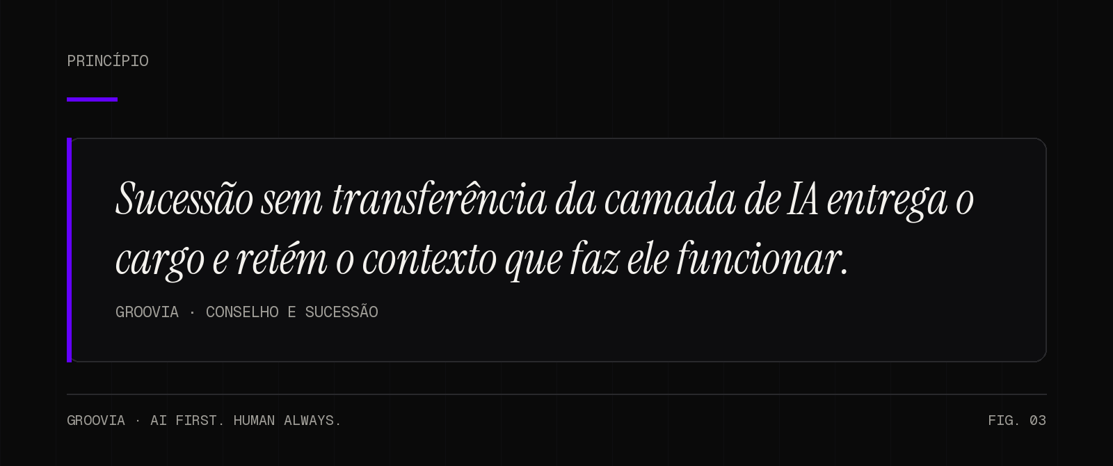 Citação sobre sucessão de CEO e a transferência documentada da camada de agentes de IA