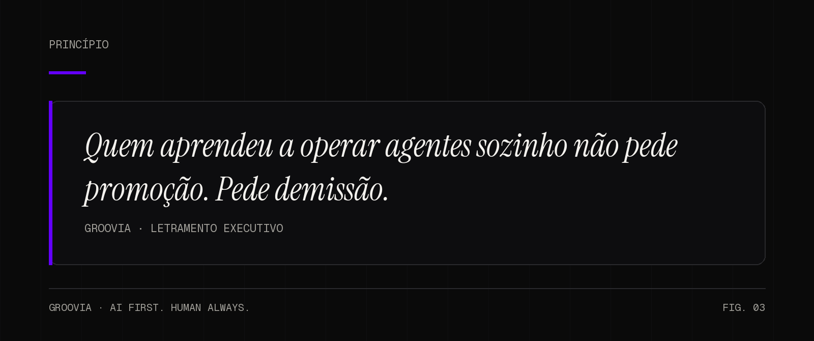 Citação sobre a perda de talentos que operam agentes de IA em empresas sem trilha de carreira formal